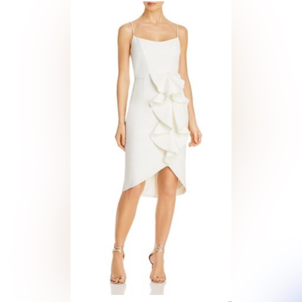 Aidan by Aidan Mattox Ivory Sheath Bridal Dress size 8